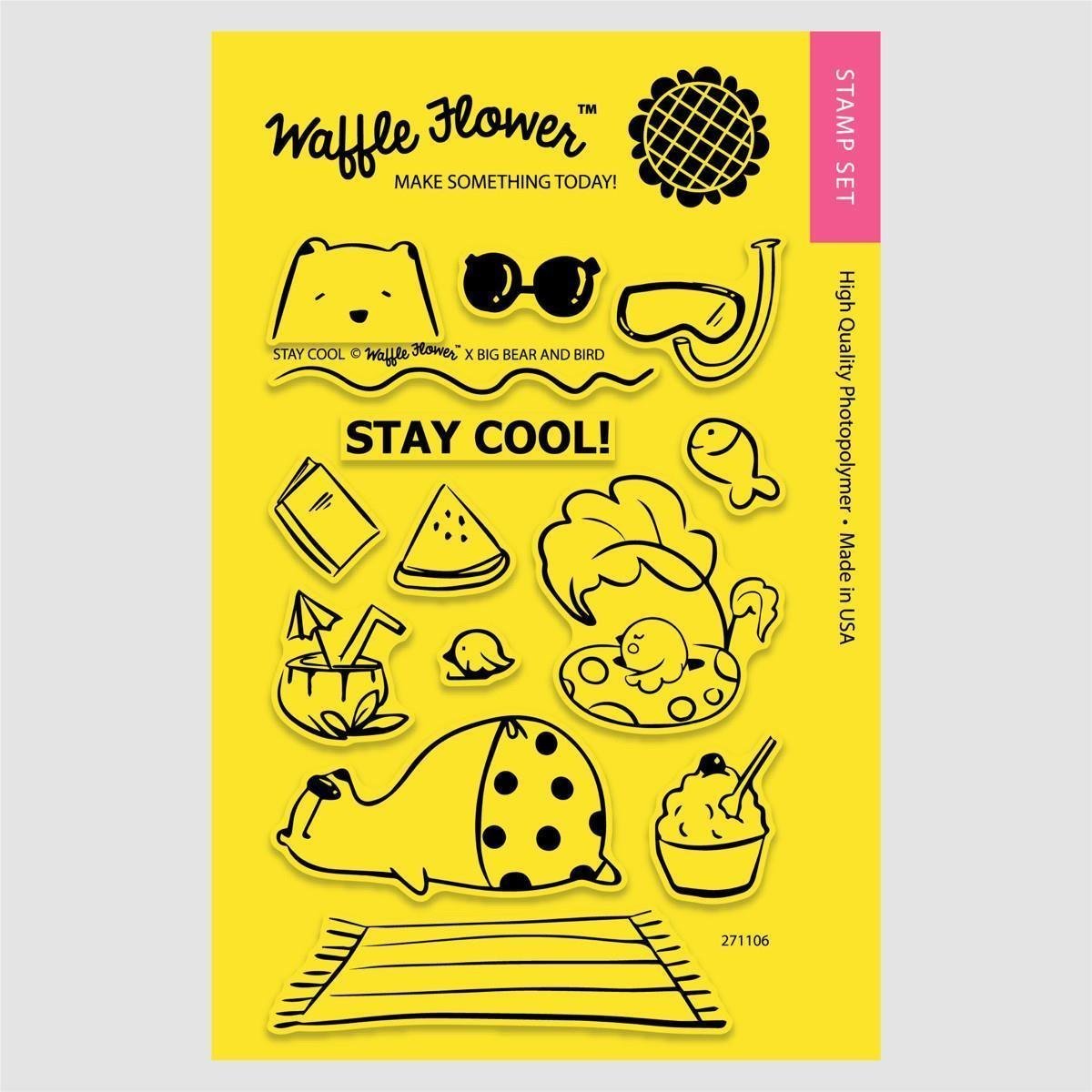 Waffle Flower STAY COOL Clear Stamp Set