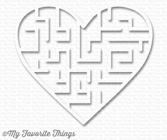 My Favorite Things HEART - WHITE Maze Shapes Embellishments