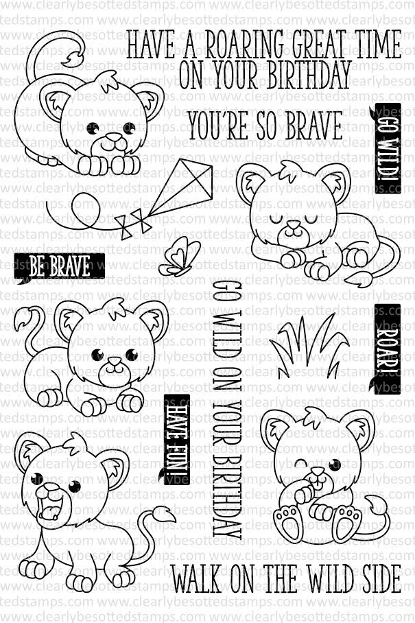 Clearly Besotted CUTE CUBS Clear Stamp Set