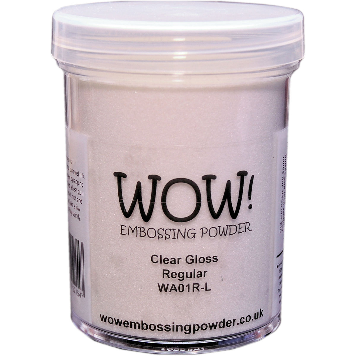 WOW! CLEAR GLOSS- Regular Embossing Powder- Large jar