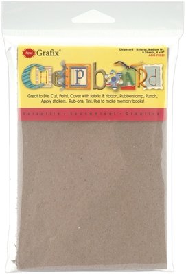 Grafix NATURAL Chipboard Sheets 4x6in, 6 pack