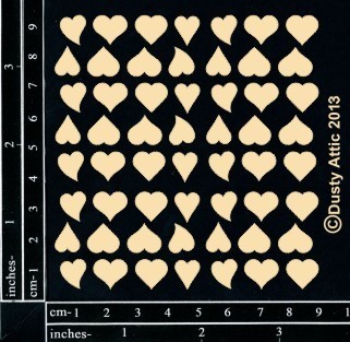 Dusty Attic MINI HEARTS #2 Lasercut Designs