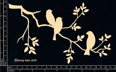 Dusty Attic BIRDS ON A BRANCH #3 Lasercut Designs