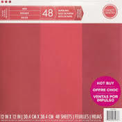 Craft Smith RED Specialty Pattern Paper Pad 12x12