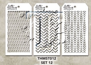 Tim Holtz MINI STENCIL SET 12