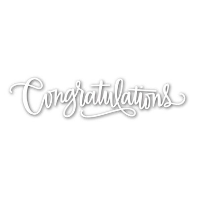 Simon Says Stamp CONGRATULATIONS Wafer Die