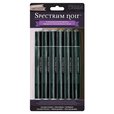 Crafter&#39;s Companion WARM GREYS Spectrum Noir Markers