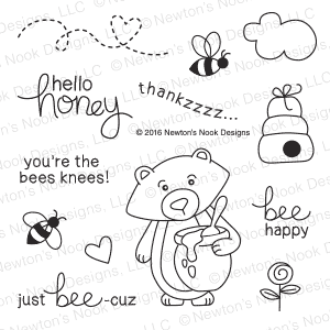 Newton&#39;s Nook Designs WINSTON&#39;S HONEYBEES Clear Stamp Set