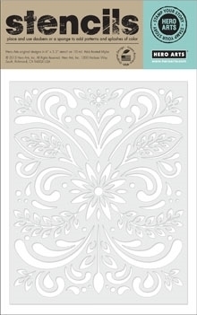Hero Arts LEAF &amp; FLOURISH Stencil