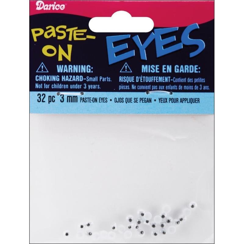 Darice Paste-On WIGGLE EYES 3mm