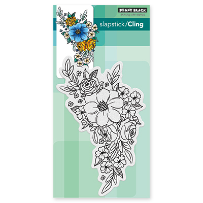 Penny Black FLOWER CASCADE Cling Stamp