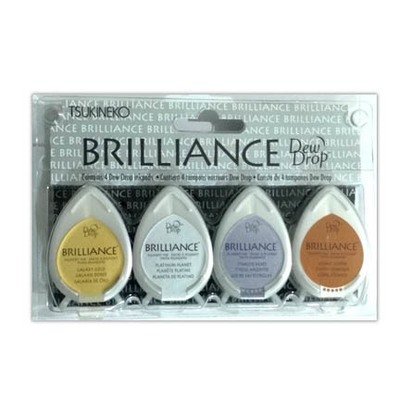 Tsukineko Brilliance PLANETARIUM Metallics 4 Dew Drop Ink Pads