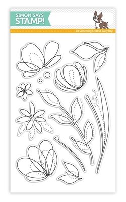 Simon Says Stamps SPRING FLOWERS Clear Stamp Set