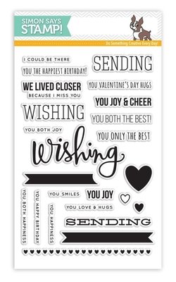 Simon Says Stamps SENDING AND WISHING Clear Stamp Set