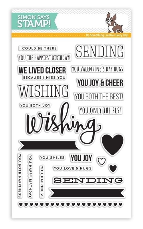Simon Says Stamps SENDING AND WISHING Clear Stamp Set