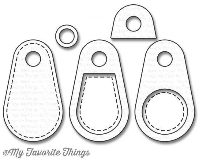 My Favorite Things STITCHED TINY TAGS 2- Die-namics Die Set