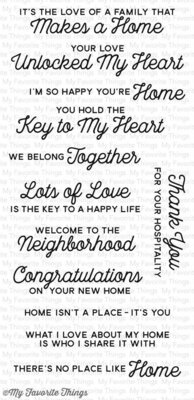 My Favorite Things NO PLACE LIKE HOME Clear Stamp Set