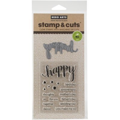 Hero Arts Stamp &amp; Cuts HAPPY Stamp &amp; Die Set