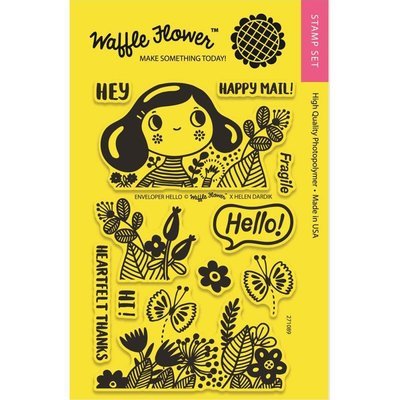Waffle Flower ENVELOPER HELLO Clear Stamp Set