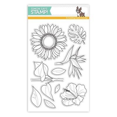 Simon Says Stamp SUMMER FLOWERS Clear Stamp Set