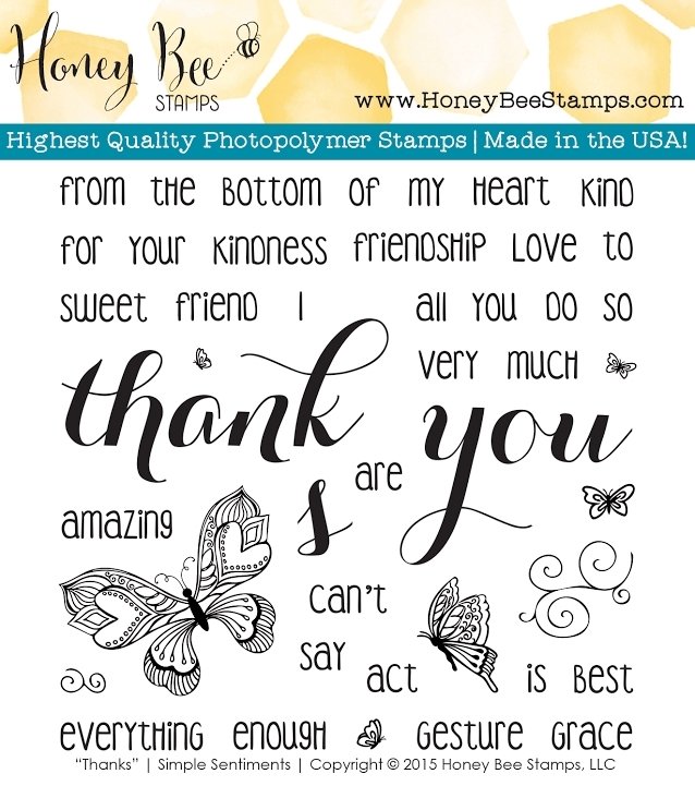 Honey Bee THANKS Clear Stamp Set