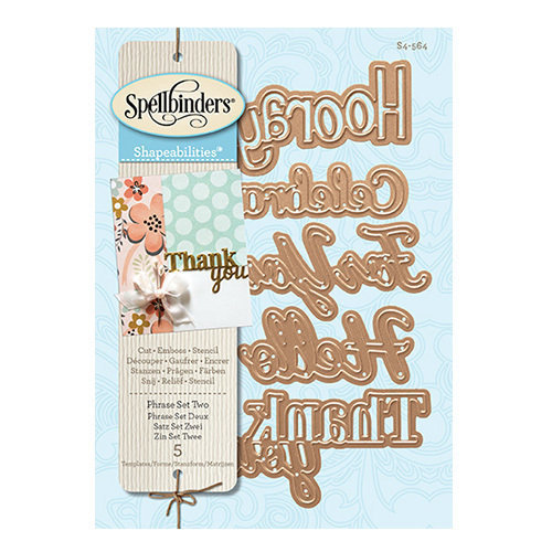 Spellbinders PHRASE SET TWO Shapeabilities Etched Dies