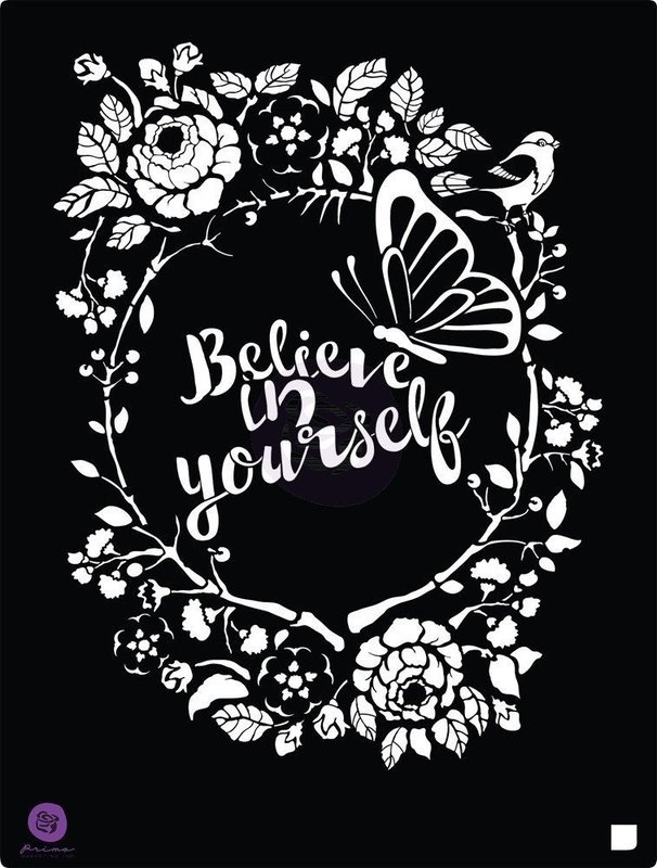 Prima Marketing BELIEVE 8x10 Stencil