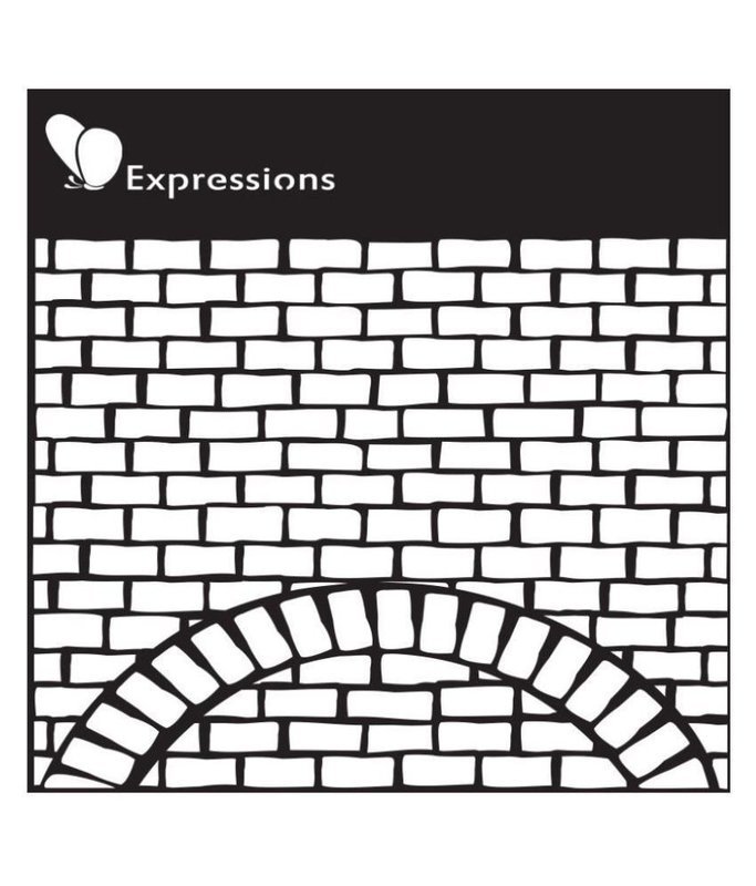 Expressions BRICK WALL Stencil