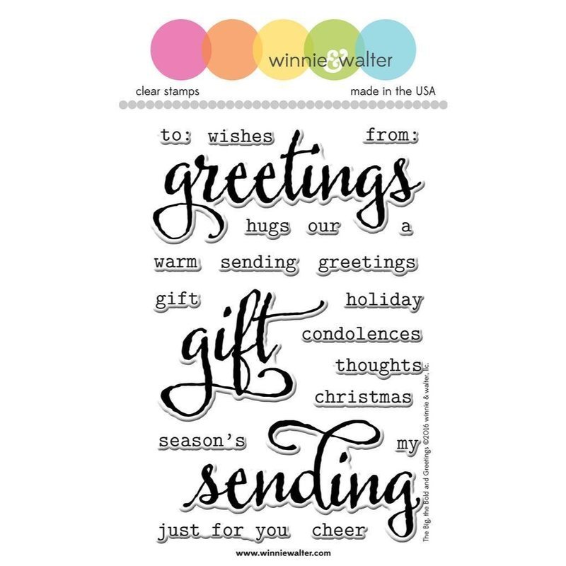 Winnie &amp; Walter THE BIG THE BOLD AND GREETINGS Clear Stamp Set