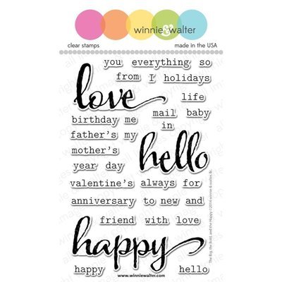 Winnie &amp; Walter THE BIG THE BOLD AND THE HAPPY Clear Stamp Set