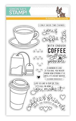 Simon Says Stamps COFFEE AND TEA Clear Stamp Set