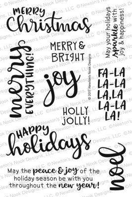 Newton&#39;s Nook SENTIMENTS OF THE SEASON Clear Stamp Set