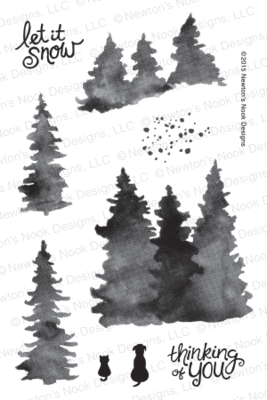 Newton&#39;s Nook WHISPERING PINES Clear Stamp Set