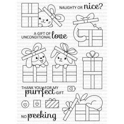 Clearly Besotted GORGEOUS GIFTS Clear Stamp Set