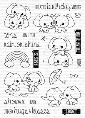 Clearly Besotted PLAYFUL PAIR Clear Stamp Set