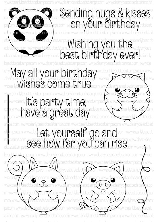Clearly Besotted BEST BIRTHDAY Clear Stamp Set