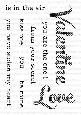 Clearly Besotted MY VALENTINE Clear Stamp Set