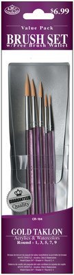 Royal Brush GOLDEN TAKLON Brush Set
