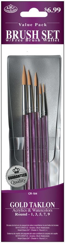 Royal Brush GOLDEN TAKLON Brush Set