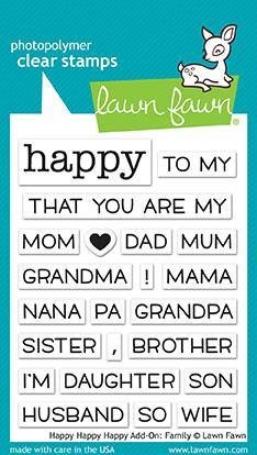 Lawn Fawn HAPPY HAPPY HAPPY ADD-ON: FAMILY Clear Stamp Set