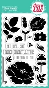 Avery Elle Petals and Stems Clear Stamps