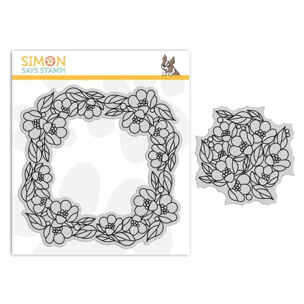 Simon Says Stamp CENTER CUT FLOWERS Cling Stamp Set