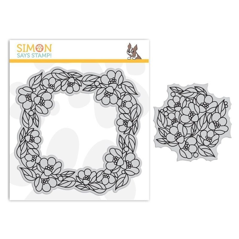 Simon Says Stamp CENTER CUT FLOWERS Cling Stamp Set