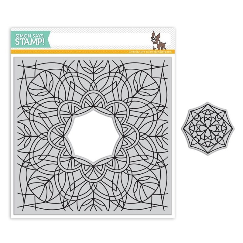 Simon Says Stamp CENTER CUT KALEIDOSCOPE Cling Stamp Set