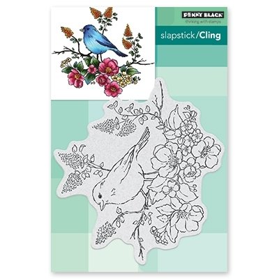 Penny Black FLOWER PERCH Cling Stamp