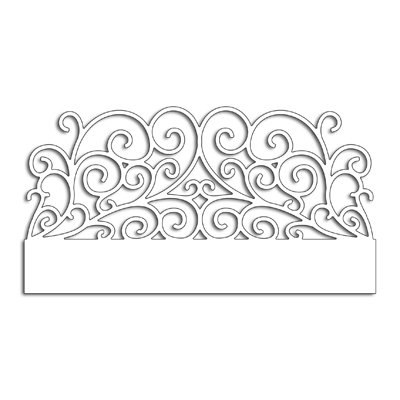 Penny Black SCROLLS HALF EDGER Die
