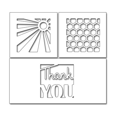 Penny Black THANK YOU SQUARES Die Set