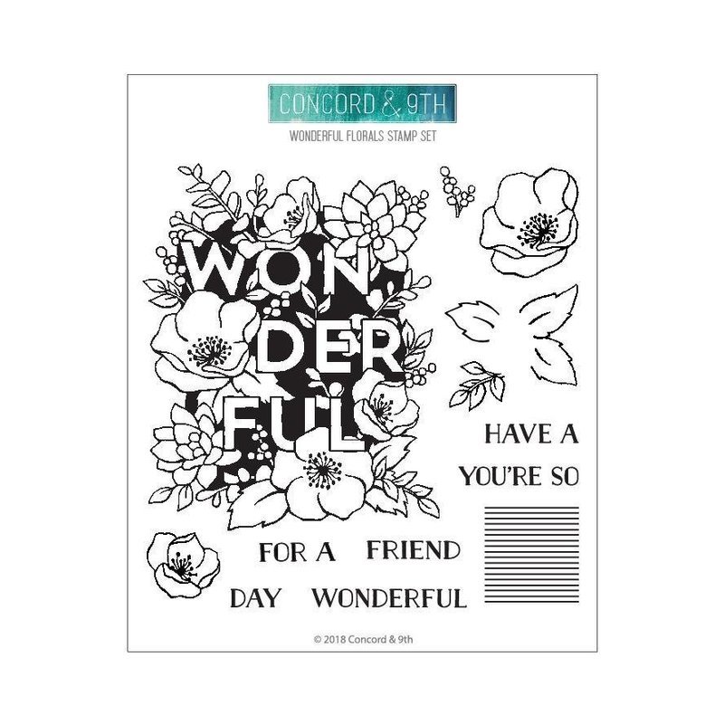 Concord &amp; 9th WONDERFUL FLORALS Stamp Set