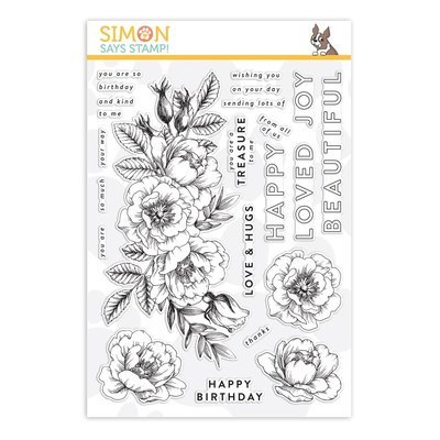 Simon Says Stamp BEAUTIFUL FLOWERS Clear Stamp Set