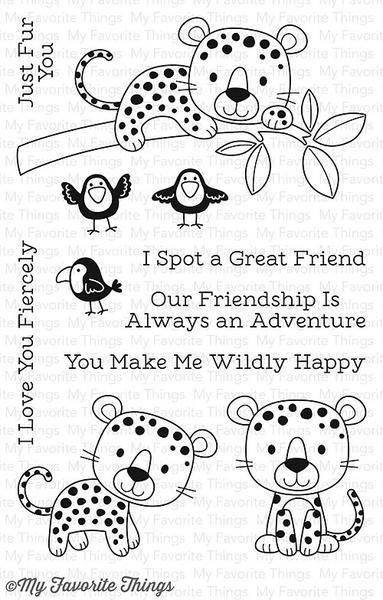 My Favorite Things LOVABLE LEOPARDS Clear Stamp Set